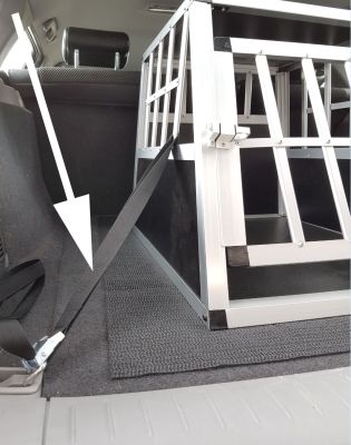 Monteringsremmar för fastspänning av hundbur - set bestående av 2 st.